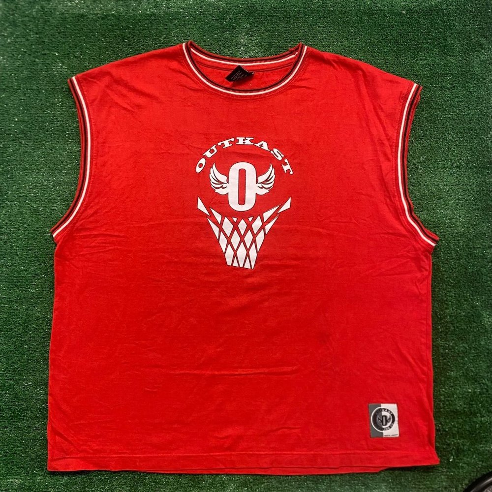 Vintage Outkast Clothing Tank Top Sleeveless Boxy Red XL Rap Hip Hop Streetwear